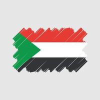 conception vectorielle du drapeau soudanais. drapeau national vecteur