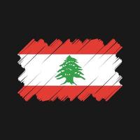 conception de vecteur de drapeau du liban. drapeau national