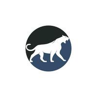 création de logo vectoriel animal sauvage chat panthère. concept de conception de logo de guépard.