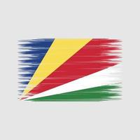 pinceau drapeau seychelles. drapeau national vecteur