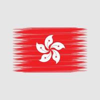 brosse de drapeau de hong kong. drapeau national vecteur