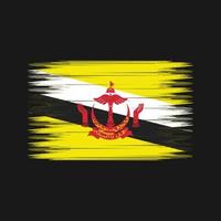 pinceau drapeau brunéi. drapeau national vecteur