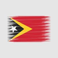 pinceau de drapeau du timor oriental. drapeau national vecteur