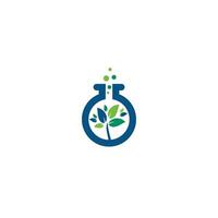création de logo de laboratoire vert. arbre vert pour l'inspiration de conception de logo de laboratoire. vecteur
