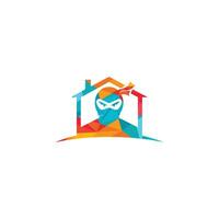 création de logo vectoriel maison ninja.