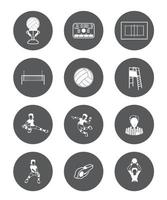 collection d'icônes de volley-ball vecteur