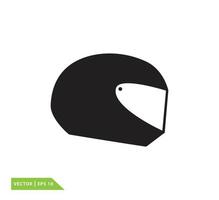 modèle de conception de logo vectoriel icône casque