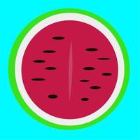 illustration vectorielle d'icône de fruit de pastèque fraîche vecteur