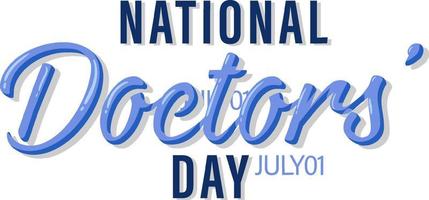 logo de la journée nationale des médecins en juillet vecteur