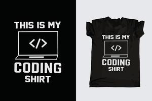 t-shirt typographie programmeur informatique vecteur