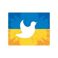 priez pour l'ukraine, le drapeau et le pigeon vecteur