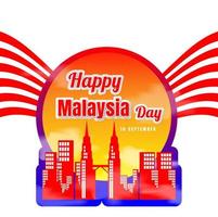bonne journée malaisienne 16 septembre conception d'affiche vecteur
