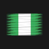 brosse de drapeau nigérian. drapeau national vecteur