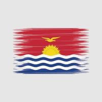 pinceau drapeau kiribati. drapeau national vecteur