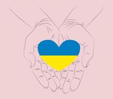 aider l'ukraine concept créatif anti-guerre avec beaucoup de mains de diverses personnes symbolisant l'aide de la communauté humaine vecteur
