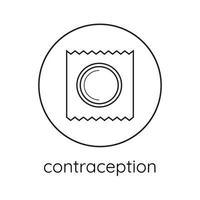 icône de ligne préservatif vecteur
