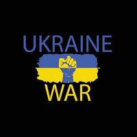 guerre d'ukraine, main, drapeau, modèle d'illustration de conception de vecteur de t-shirt.eps