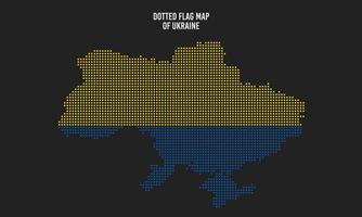 Drapeau en pointillé carte de l'ukraine vector illustration avec un fond sombre