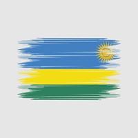 vecteur de brosse drapeau rwanda. vecteur de brosse de drapeau national