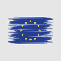 vecteur de brosse de drapeau européen. vecteur de brosse de drapeau national