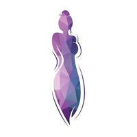 modèle de conceptions de logo femme belle mode. logo beauté naturelle, yoga et massage. vecteur