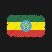 vecteur de drapeau éthiopien. drapeau national