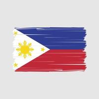 vecteur de drapeau philippin. vecteur de drapeau national