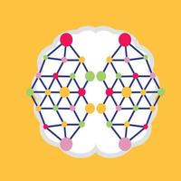 création de logo de connexion cérébrale. modèle de logo de cerveau numérique. vecteur