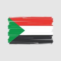 vecteur de drapeau du Soudan. drapeau national