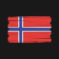 vecteur de drapeau de norvège. vecteur de drapeau national