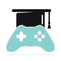 modèle de conception de concept de logo d'éducation de jeu. logo de coaching de jeu. vecteur