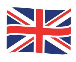 Royaume-uni britannique drapeau national europe emblème ruban icône illustration vectorielle élément de conception abstraite vecteur
