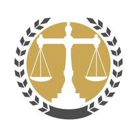 équilibre juridique et création de logo monogramme avocat. création de logo d'équilibre liée à l'avocat, au cabinet d'avocats ou aux avocats. vecteur