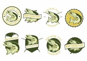 Badges de poissons vecteur