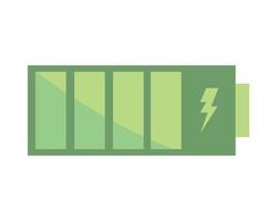batterie d'énergie verte chargée vecteur