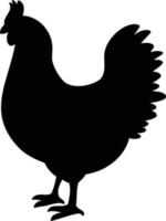 illustration de silhouette de poulet dessiné à la main vecteur