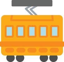 icône plate de tram vecteur