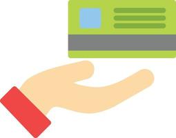 icône plate de carte de crédit vecteur