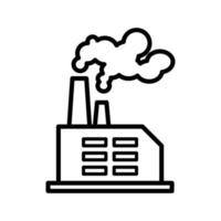 modèle de conception de vecteur d'icône de bâtiment d'usine