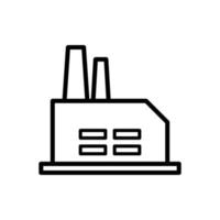 modèle de conception de vecteur d'icône de bâtiment d'usine