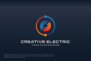modèles de conception de logo électrique dégradé vecteur