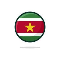 icône du drapeau du suriname vecteur