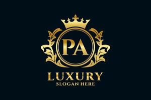 modèle de logo de luxe royal de lettre pa initiale dans l'art vectoriel pour des projets de marque luxueux et d'autres illustrations vectorielles.