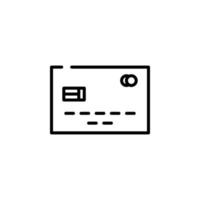carte de crédit, modèle de logo d'illustration vectorielle d'icône de ligne pointillée de paiement. adapté à de nombreuses fins. vecteur
