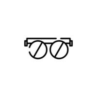 lunettes, lunettes de soleil, lunettes, lunettes modèle de logo d'illustration vectorielle d'icône de ligne pointillée. adapté à de nombreuses fins. vecteur