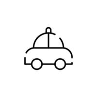 taxi, taxi, voyage, transport ligne pointillée icône illustration vectorielle modèle de logo. adapté à de nombreuses fins. vecteur