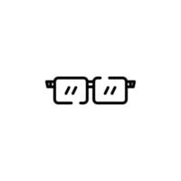 lunettes, lunettes de soleil, lunettes, lunettes modèle de logo d'illustration vectorielle d'icône de ligne pointillée. adapté à de nombreuses fins. vecteur