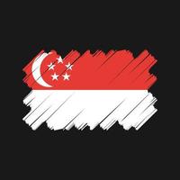 conception vectorielle du drapeau de singapour. drapeau national vecteur