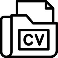 illustration vectorielle cv sur fond.symboles de qualité premium.icônes vectorielles pour le concept et la conception graphique. vecteur