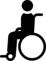 illustration vectorielle en fauteuil roulant sur un fond. symboles de qualité premium. icônes vectorielles pour le concept et la conception graphique. vecteur